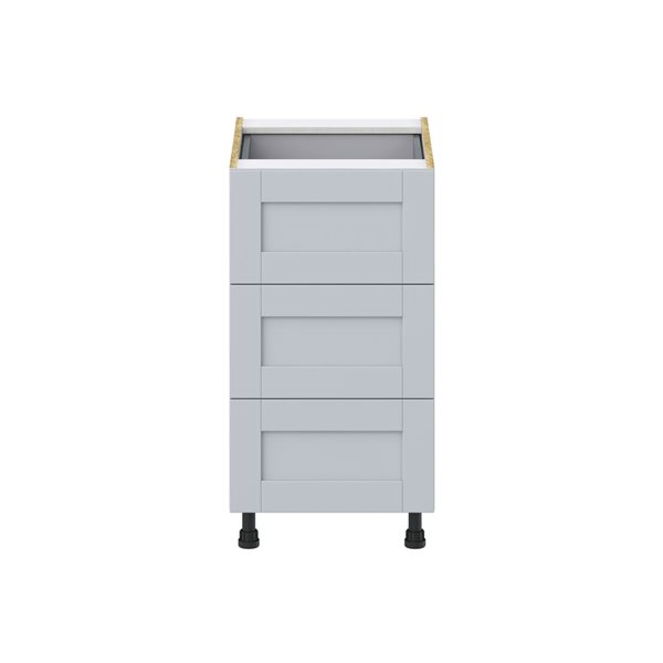 Hugo&Borg Charlesberg 18 x 34.5 x 24.88-in Light Grey Drawer Base Semi-Custom Cabinet