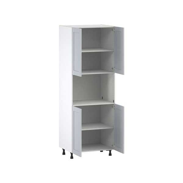 Hugo&Borg Charlesberg 30 x 84.5 x 24.88-in Light Grey Door Pantry Semi-Custom Cabinet