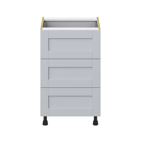 Hugo&Borg Charlesberg 21 x 34.5 x 24.88-in Light Grey Drawer Base Semi-Custom Cabinet