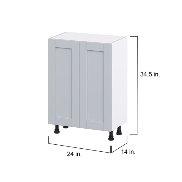 Hugo&Borg Charlesberg 24 x 34.5 x 14.88-in Light Grey Door and Drawer Base Semi-Custom Cabinet