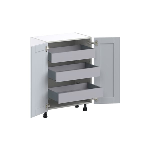 Hugo&Borg Charlesberg 24 x 34.5 x 14.88-in Light Grey Door and Drawer Base Semi-Custom Cabinet