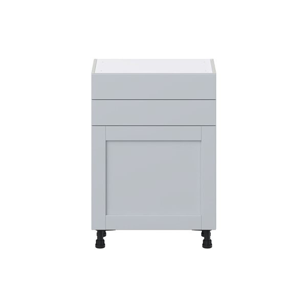 Hugo&Borg Charlesberg 24 x 34.5 x 14.88-in Light Grey Door and Drawer Base Semi-Custom Cabinet