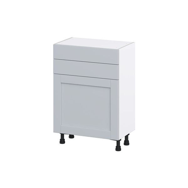 Hugo&Borg Charlesberg 24 x 34.5 x 14.88-in Light Grey Door and Drawer Base Semi-Custom Cabinet