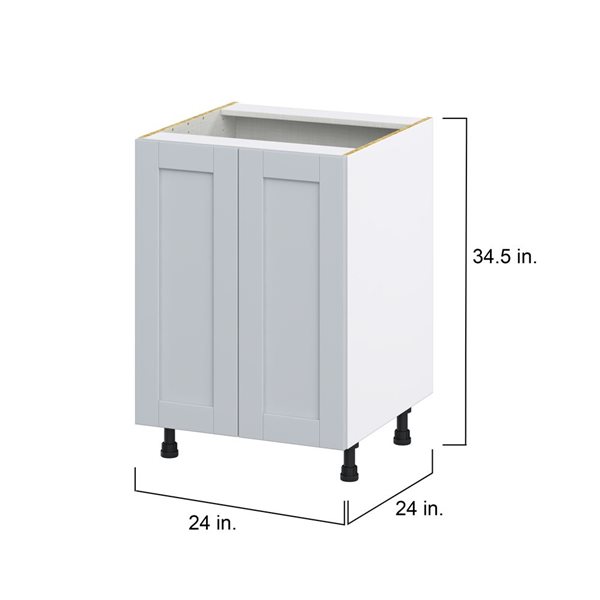 Hugo&Borg Charlesberg 24 x 34.5 x 24.88-in Light Grey Door and Drawer Base Semi-Custom Cabinet