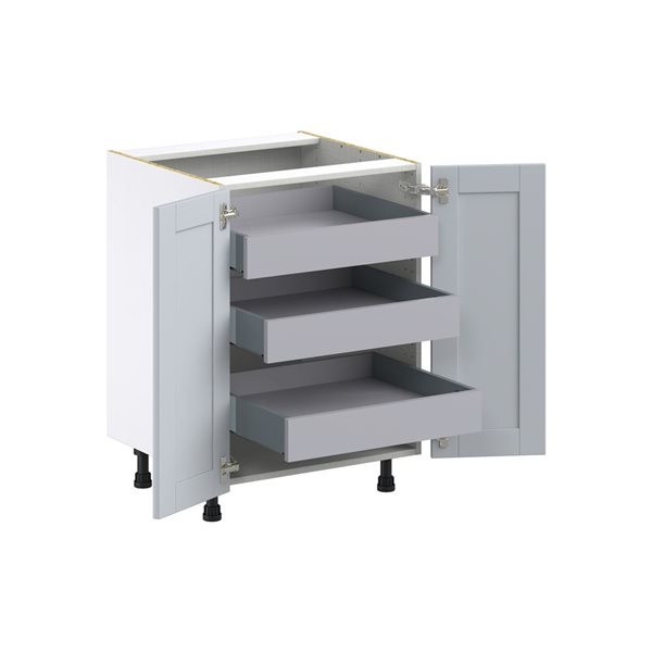 Hugo&Borg Charlesberg 24 x 34.5 x 24.88-in Light Grey Door and Drawer Base Semi-Custom Cabinet