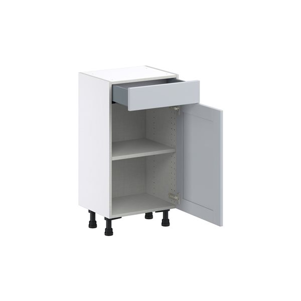 Hugo&Borg Charlesberg 18 x 34.5 x 14.88-in Light Grey Door and Drawer Base Semi-Custom Cabinet