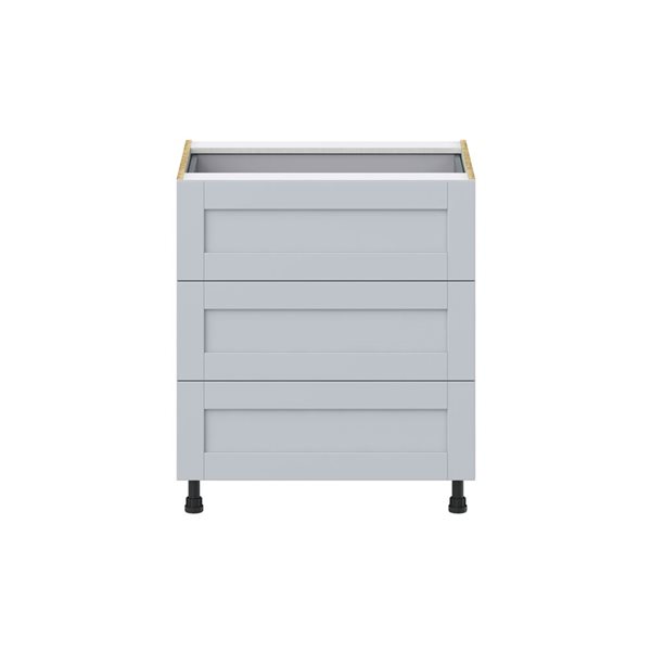 Hugo&Borg Charlesberg 30 x 34.5 x 24.88-in Light Grey Drawer Base Semi-Custom Cabinet