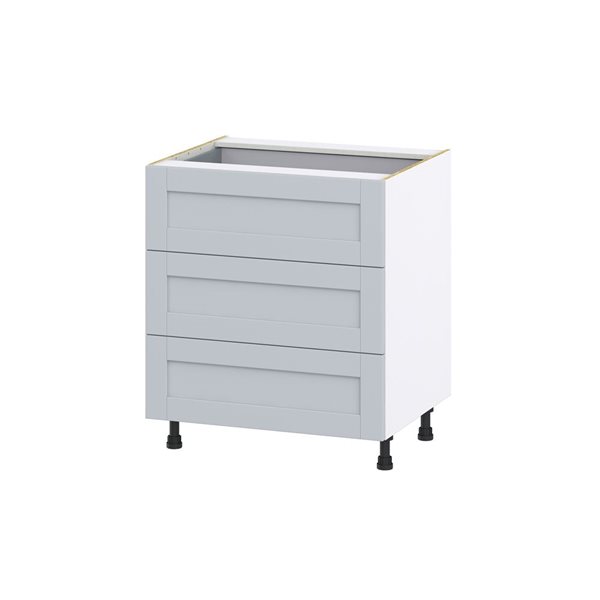 Hugo&Borg Charlesberg 30 x 34.5 x 24.88-in Light Grey Drawer Base Semi-Custom Cabinet