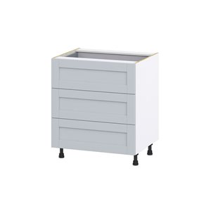 Hugo&Borg Charlesberg 30 x 34.5 x 24.88-in Light Grey Drawer Base Semi-Custom Cabinet