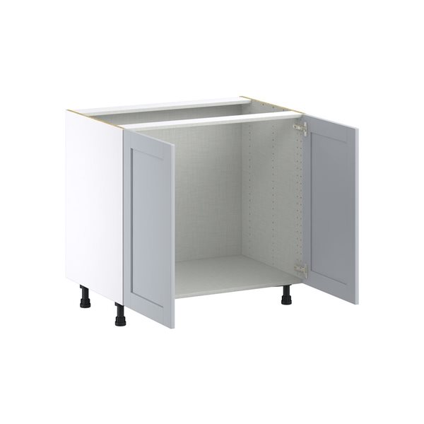 Hugo&Borg Charlesberg 36 x 34.5 x 24.88-in Light Grey Sink Base Semi-Custom Cabinet