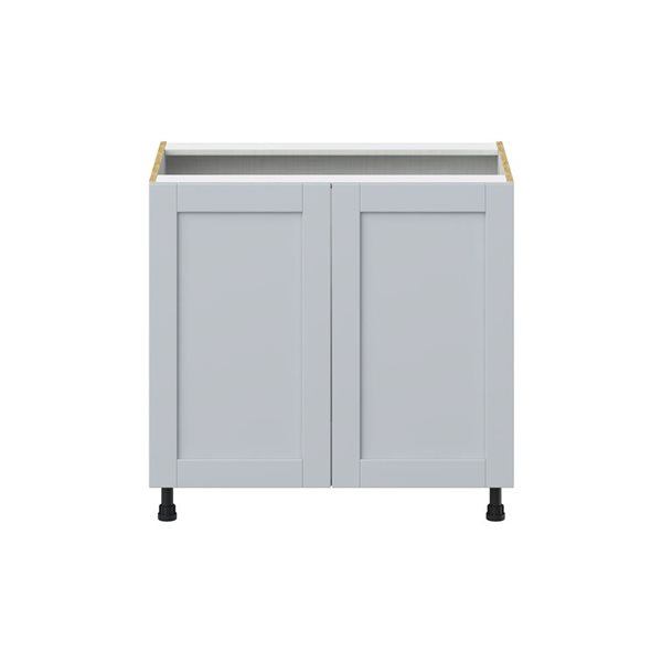 Hugo&Borg Charlesberg 36 x 34.5 x 24.88-in Light Grey Sink Base Semi-Custom Cabinet