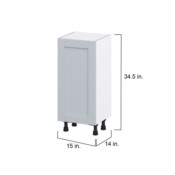 Hugo&Borg Charlesberg 15 x 34.5 x 14.88-in Light Grey Door and Drawer Base Semi-Custom Cabinet