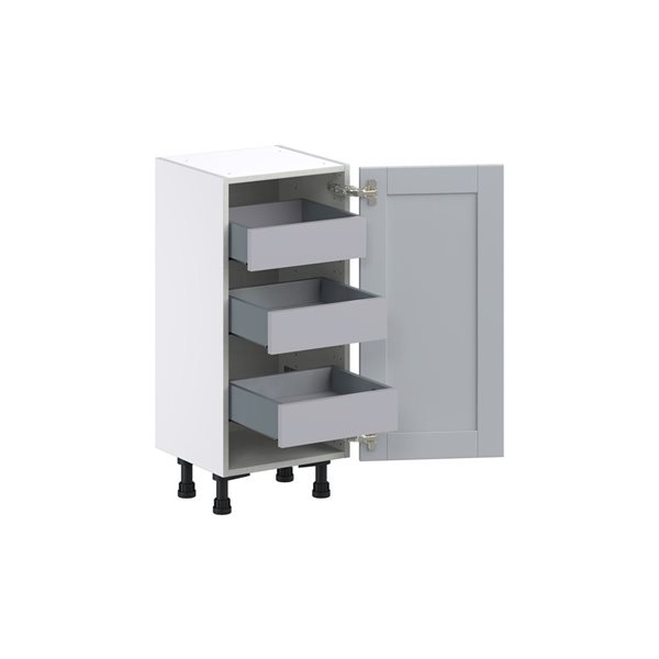 Hugo&Borg Charlesberg 15 x 34.5 x 14.88-in Light Grey Door and Drawer Base Semi-Custom Cabinet