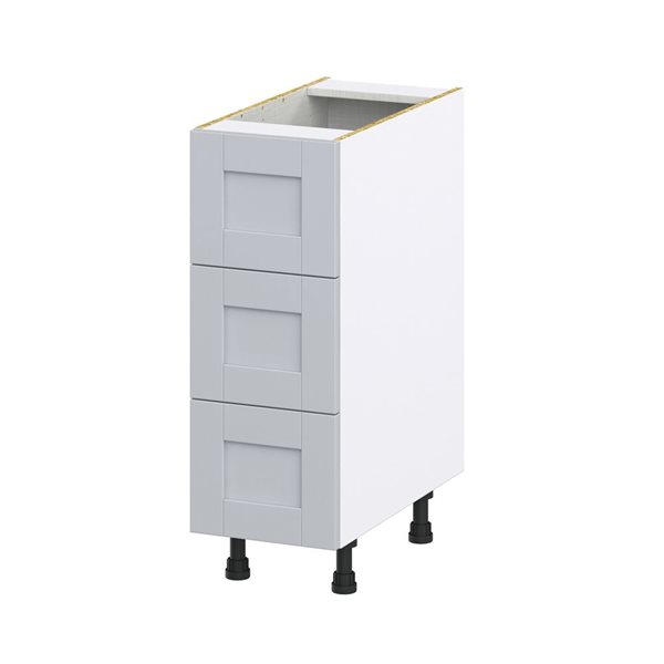 Hugo&Borg Charlesberg 12 x 34.5 x 24.88-in Light Grey Drawer Base Semi-Custom Cabinet