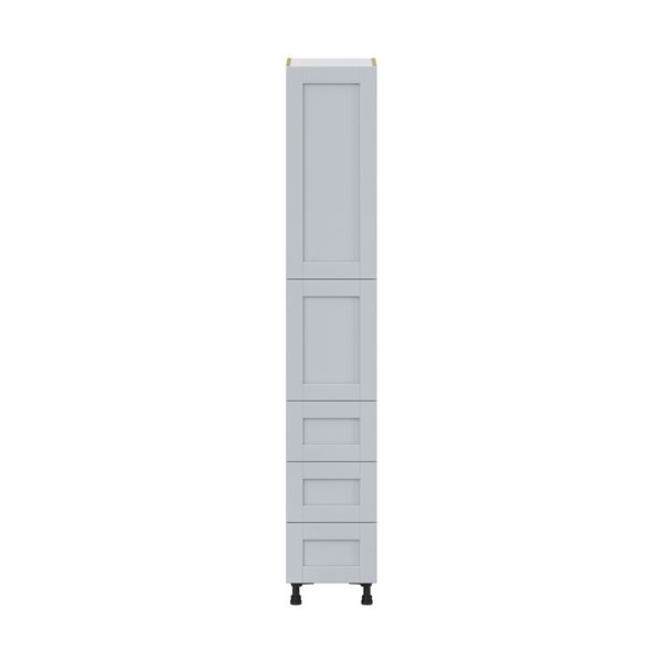 Hugo&Borg Charlesberg 15 x 89.5 x 24.88-in Light Grey Door and Drawer Pantry Semi-Custom Cabinet