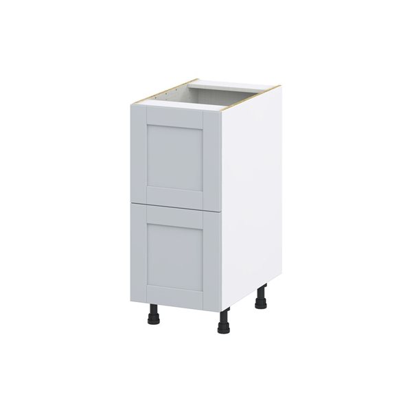 Hugo&Borg Charlesberg 15 x 34.5 x 24.88-in Light Grey Drawer Base Semi-Custom Cabinet