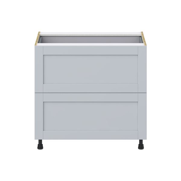 Hugo&Borg Charlesberg 36 x 34.5 x 24.88-in Light Grey Drawer Base Semi-Custom Cabinet