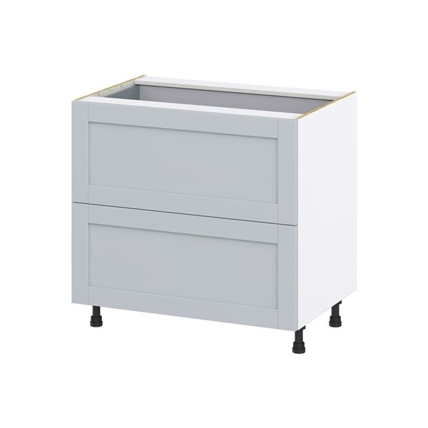 Hugo&Borg Charlesberg 36 x 34.5 x 24.88-in Light Grey Drawer Base Semi-Custom Cabinet