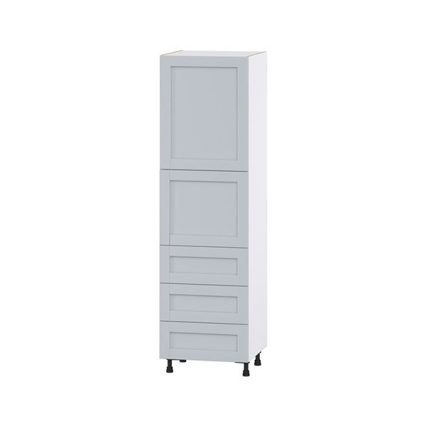 Hugo&Borg Charlesberg 24 x 84.5 x 24.88-in Light Grey Door and Drawer Pantry Semi-Custom Cabinet