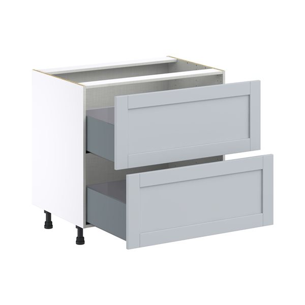 Hugo&Borg Charlesberg 36 x 34.5 x 24.88-in Light Grey Drawer Base Semi-Custom Cabinet