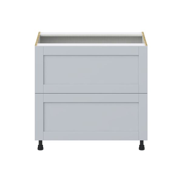 Hugo&Borg Charlesberg 36 x 34.5 x 24.88-in Light Grey Drawer Base Semi-Custom Cabinet