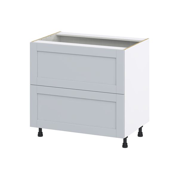 Hugo&Borg Charlesberg 36 x 34.5 x 24.88-in Light Grey Drawer Base Semi-Custom Cabinet