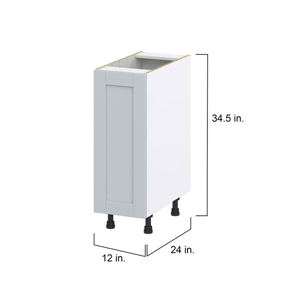 Hugo&Borg Charlesberg 12 x 34.5 x 24.88-in Light Grey Door Base Semi-Custom Cabinet