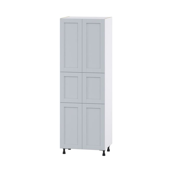 Hugo&Borg Charlesberg 30 x 89.5 x 24.88-in Light Grey Door and Drawer Pantry Semi-Custom Cabinet