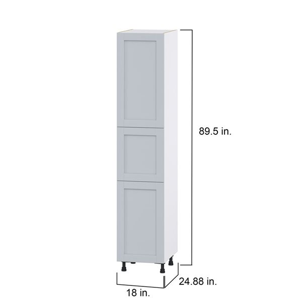 Hugo&Borg Charlesberg 18 x 89.5 x 24.88-in Light Grey Door and Drawer Pantry Semi-Custom Cabinet