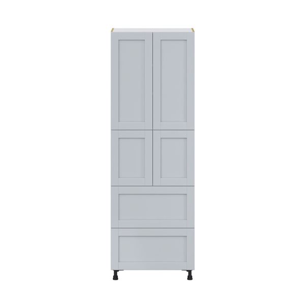 Hugo&Borg Charlesberg 30 x 89.5 x 24.88-in Light Grey Door and Drawer Pantry Semi-Custom Cabinet