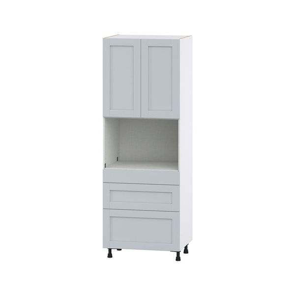 Hugo&Borg Charlesberg 30 x 84.5 x 24.88-in Light Grey Door and Drawer Pantry Semi-Custom Cabinet