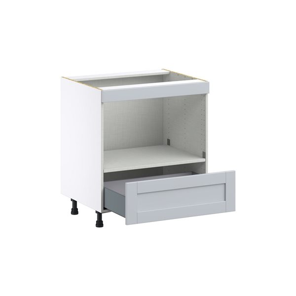 Hugo&Borg Charlesberg 30 x 34.5 x 24.88-in Light Grey Drawer Base Semi-Custom Cabinet