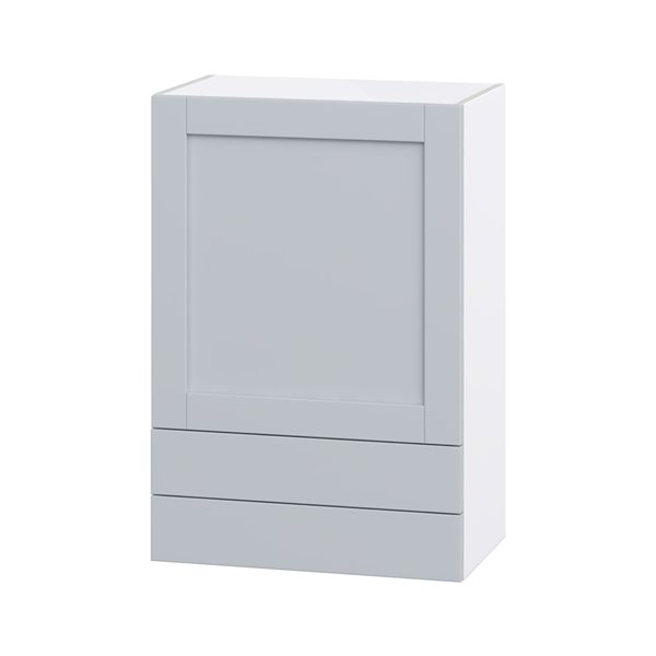 Hugo&Borg Charlesberg 24 x 35 x 14.88-in Light Grey Door and Drawer Wall Semi-Custom Cabinet