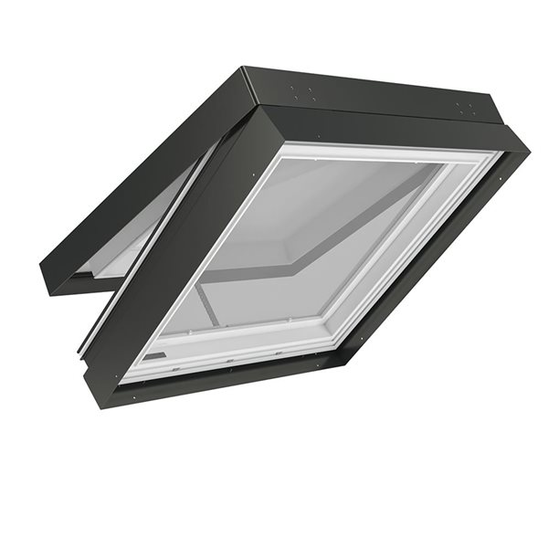 FAKRO Double Glazed Clear 30.5 x 46.5 Curb Mount Solar Venting Laminated Glass Skylight