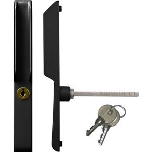 Verrou de porte encastré noir de 6,56 po Ideal Security