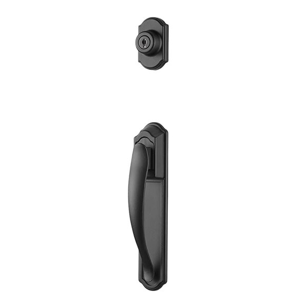 Poignée assortie pour porte-moustiquaire et contre-porte Ideal Security noir mat