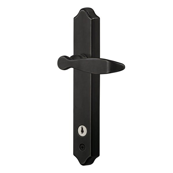 Poignée assortie pour porte-moustiquaire et contre-porte Ideal Security noir mat