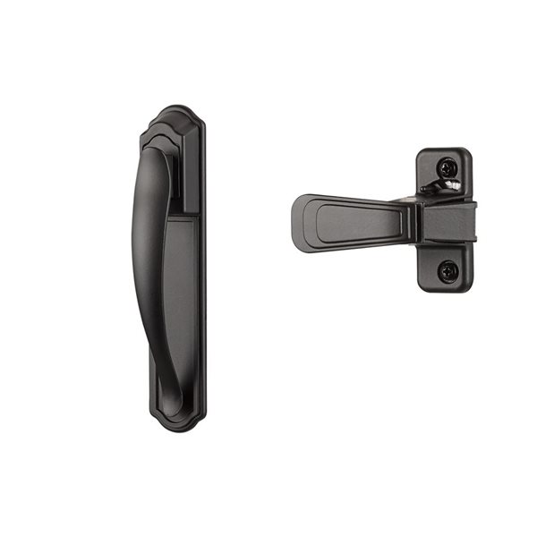 Ideal Security Matte Black Screen/Storm Door Matching Handleset