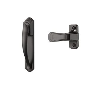 Poignée assortie pour porte-moustiquaire et contre-porte Ideal Security noir mat