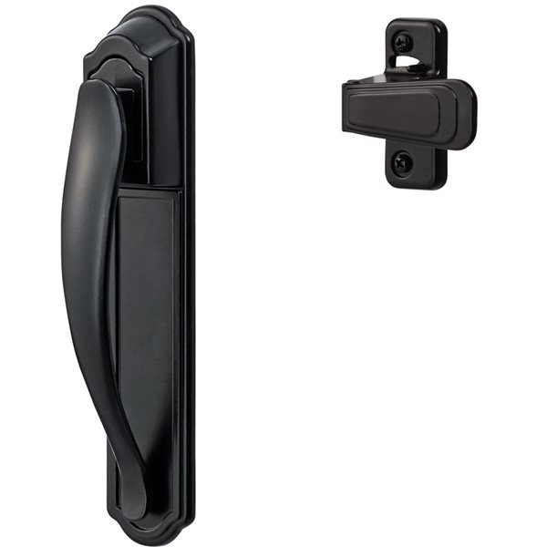 Poignée assortie pour porte-moustiquaire et contre-porte Ideal Security noir