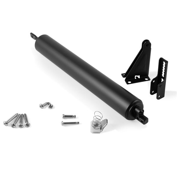 Ideal Security 10.5-in Matte Black Adjustable Hold-open Pneumatic Door Closer