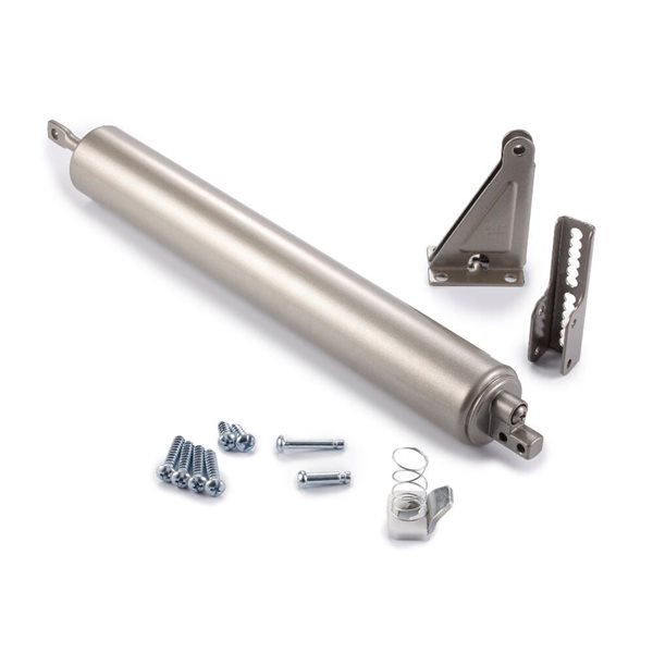 Ideal Security 10.5in Silver Adjustable Holdopen Pneumatic StormDoor