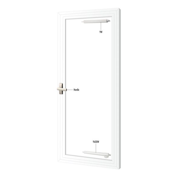 Ferme-porte pneumatique ajustable de 10,5 po, blanc, à maintien en position ouverte, Ideal Security, lot de 2