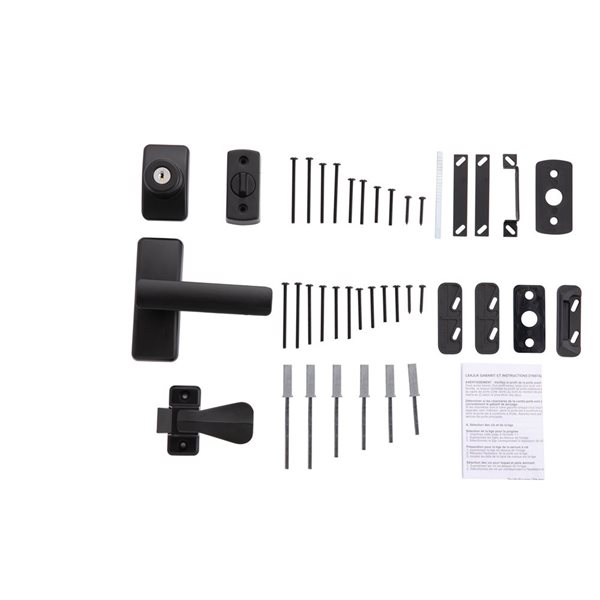 Ideal Security Matte Black Screen/Storm Door Matching Handleset