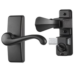 Ideal Security Matte Black Screen/Storm Door Matching Handleset