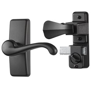 Poignée assortie pour porte-moustiquaire et contre-porte Ideal Security noir mat