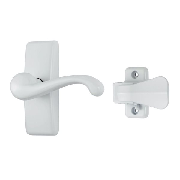 Ideal Security White Screen/Storm Door Matching Handleset