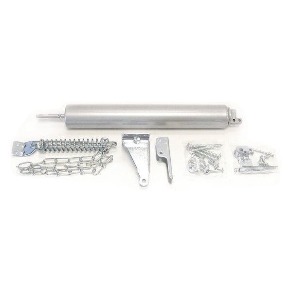 Ideal Security 10.5-in Silver Adjustable Hold-open Pneumatic Door Closer