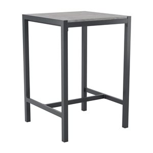 CorLiving Gallant Grey Aluminum and Polymer Outdoor Bar Table