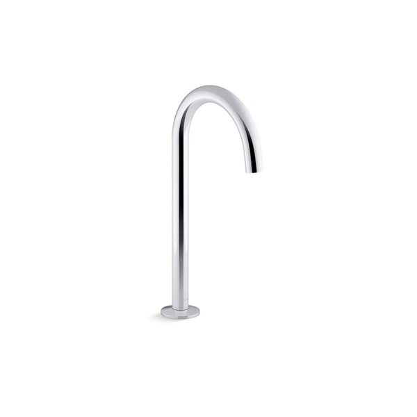 KOHLER Components Tall Polished Chrome Widespread Gooseneck Bathroom Sink Faucet Tube Spout with Drain